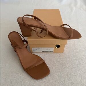 Billini Balton in Teak Brown Strappy Mid Block Heel Sandals - Women